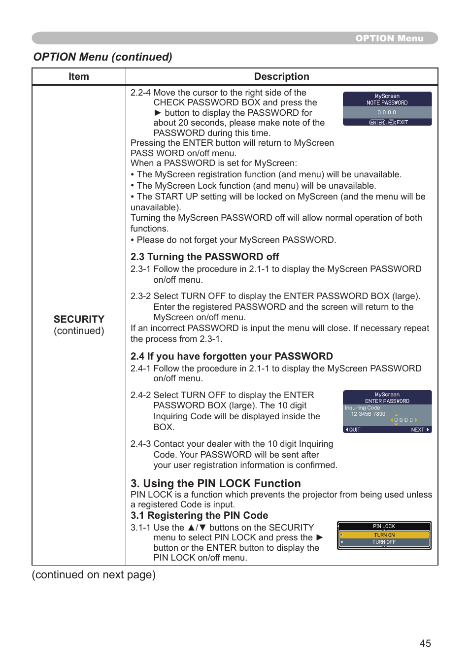Hitachi CPX3 User Manual | Page 45 / 61
