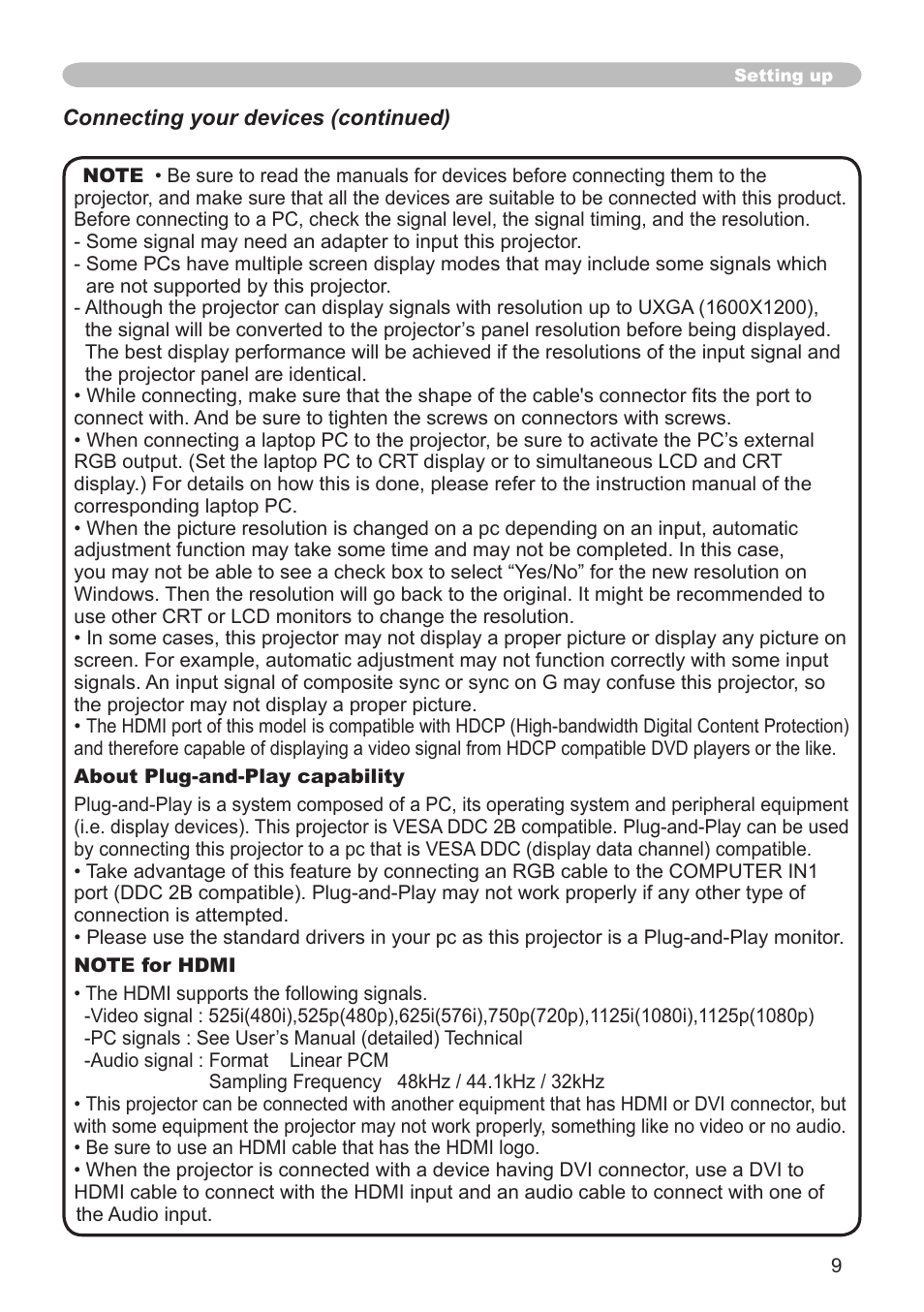 Hitachi CPX3 User Manual | Page 9 / 61