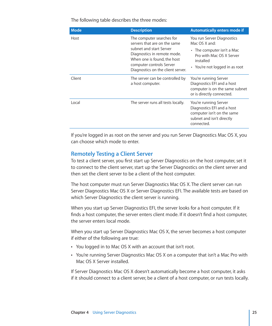 Remotely testing a client server | Apple MAC PRO for 3X108 User Manual | Page 25 / 48