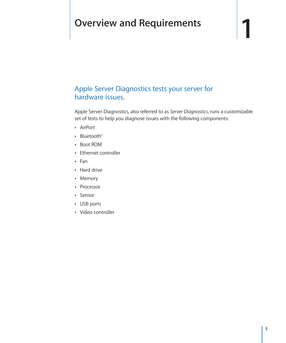 Chapter 1: overview and requirements, Overview and requirements | Apple MAC PRO for 3X108 User Manual | Page 5 / 48