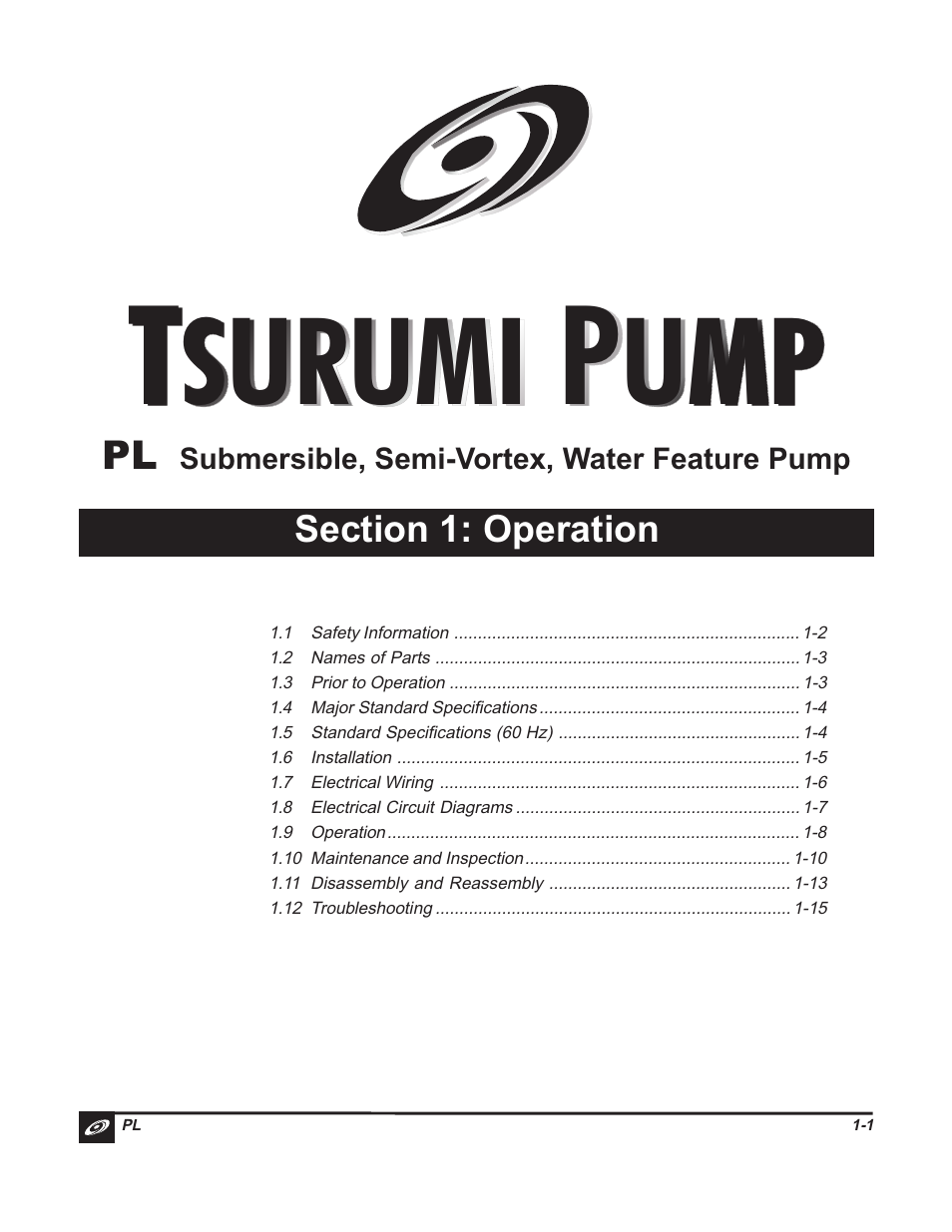 Surumi, Su umi | Tsurumi PL Pumps User Manual | Page 4 / 20
