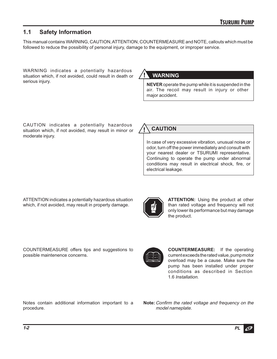 Surumi, Su umi | Tsurumi PL Pumps User Manual | Page 5 / 20