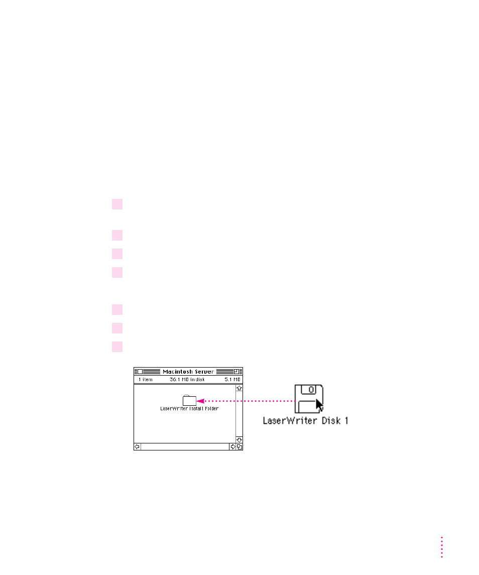 Installing onto a server 59, Installing onto a server | Apple LaserWriter 12/640 PS User Manual | Page 84 / 403