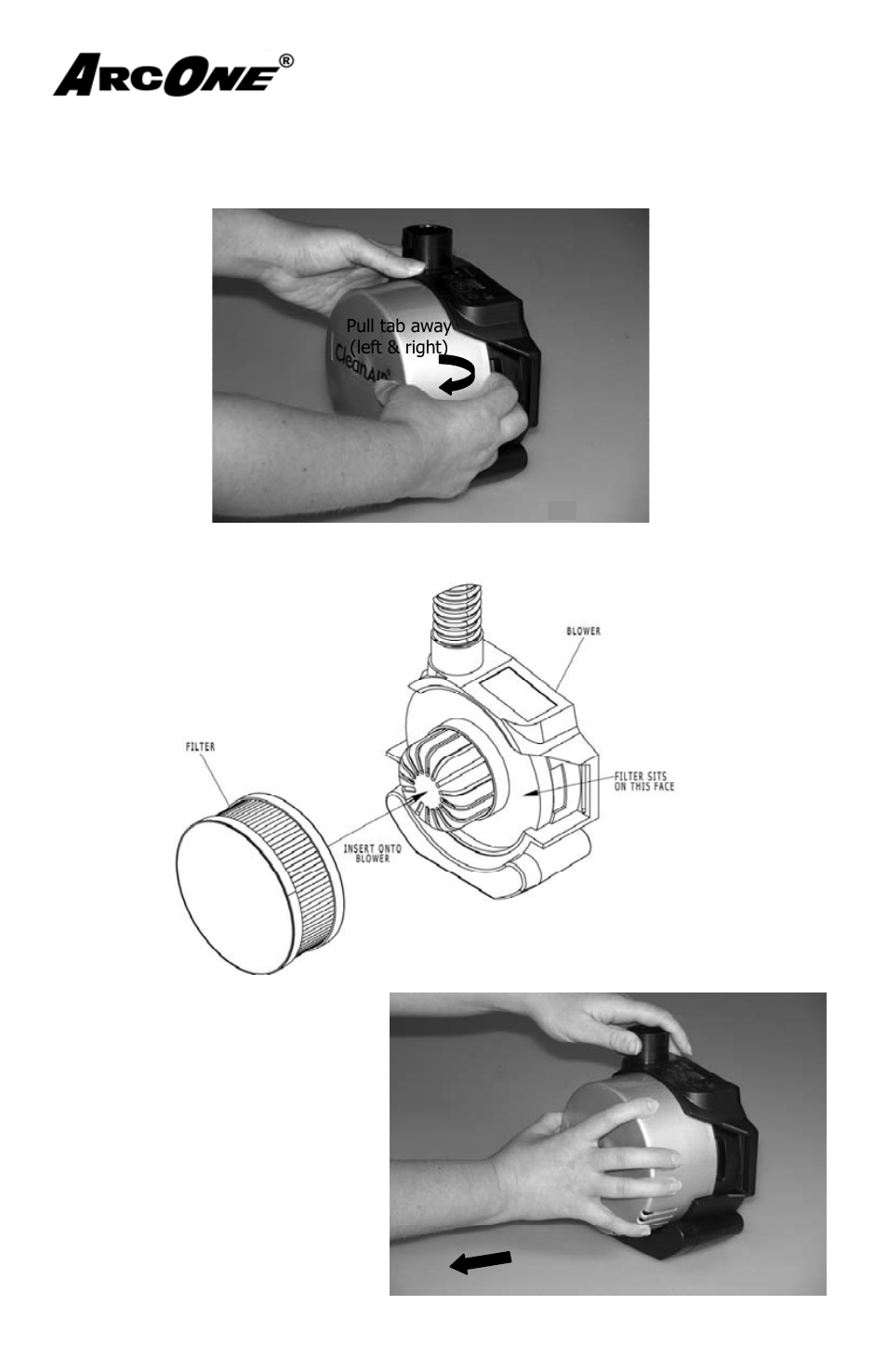 Filter installation | ArcOne Clean Air Flow User Manual | Page 11 / 36