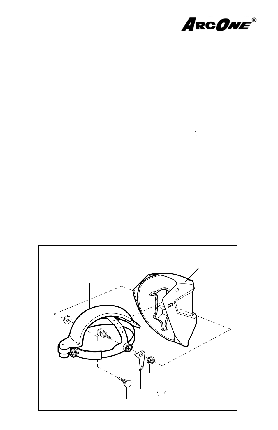 On the right side by pushing the pin of the, Inside the face seal, Pivot stop on the left side | ArcOne Clean Air Flow User Manual | Page 27 / 36