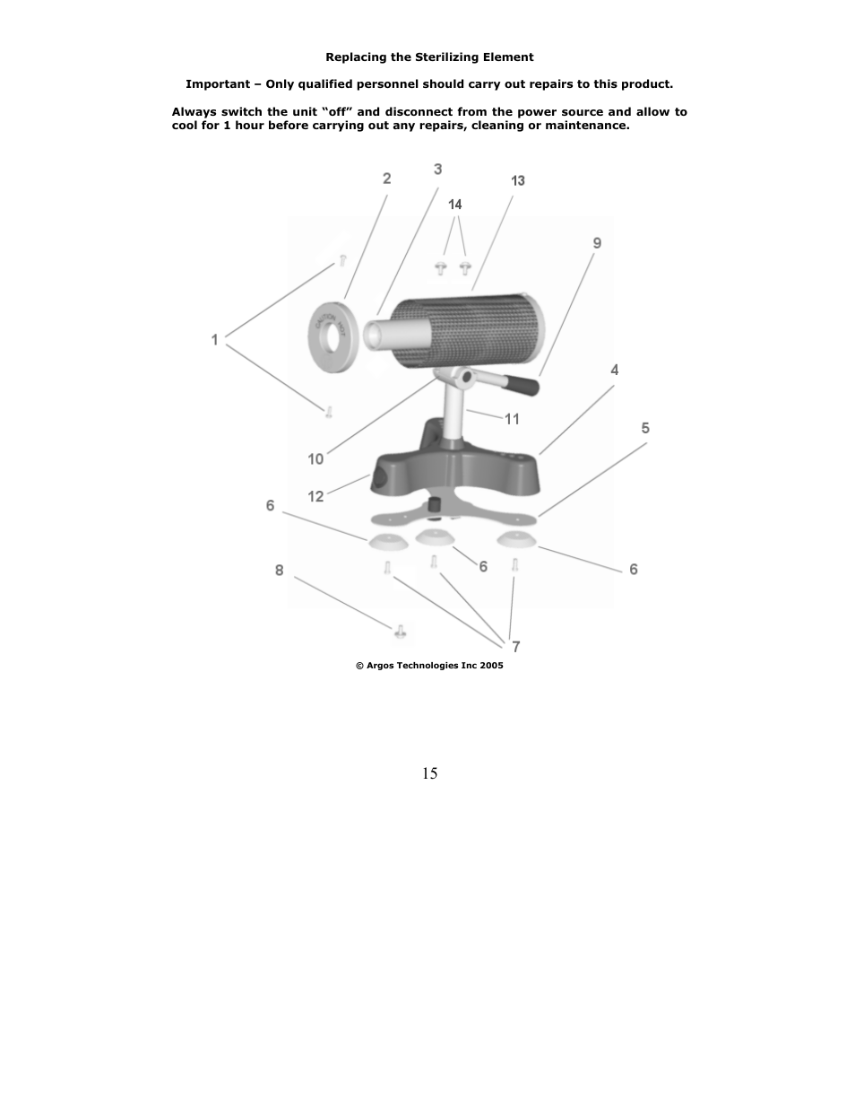 Argos Nova Microcinerator User Manual | Page 15 / 16