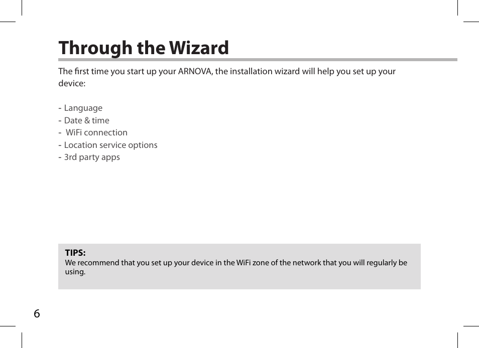 Through the wizard | ARNOVA 97 G4 User Manual | Page 6 / 114