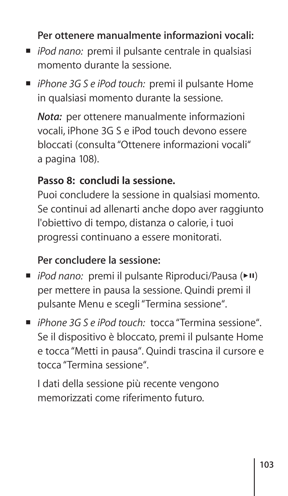 Apple Nike + iPod Sensor User Manual | Page 103 / 132