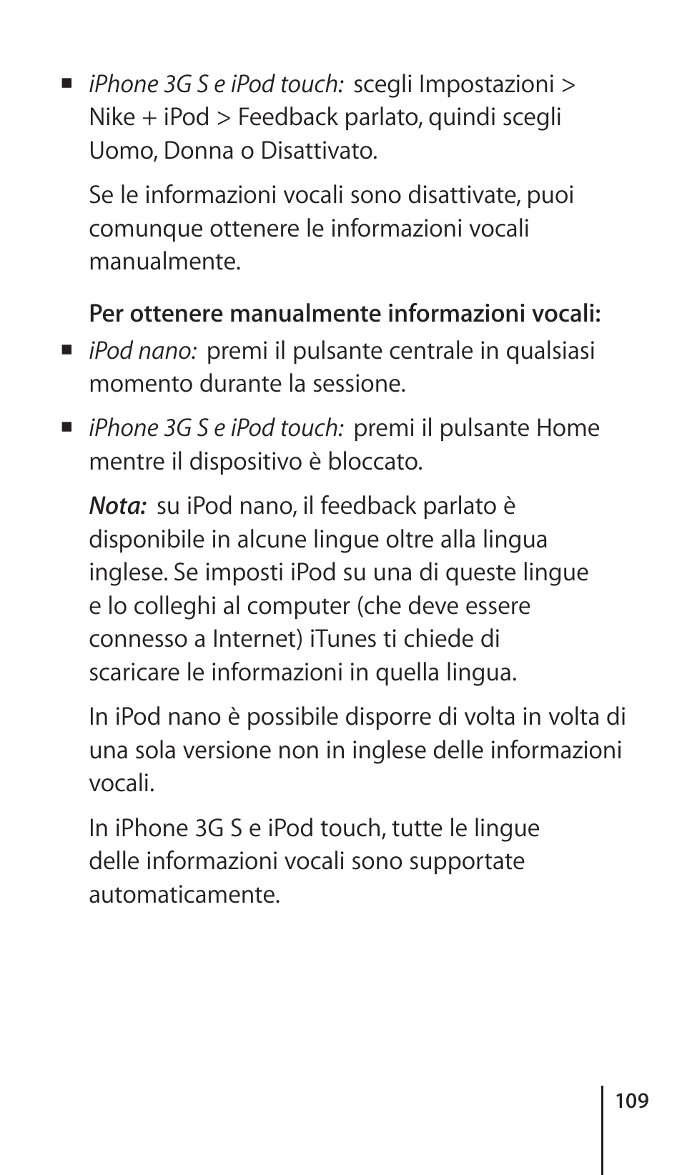 Apple Nike + iPod Sensor User Manual | Page 109 / 132