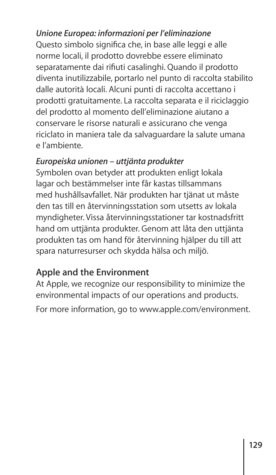 Apple Nike + iPod Sensor User Manual | Page 129 / 132