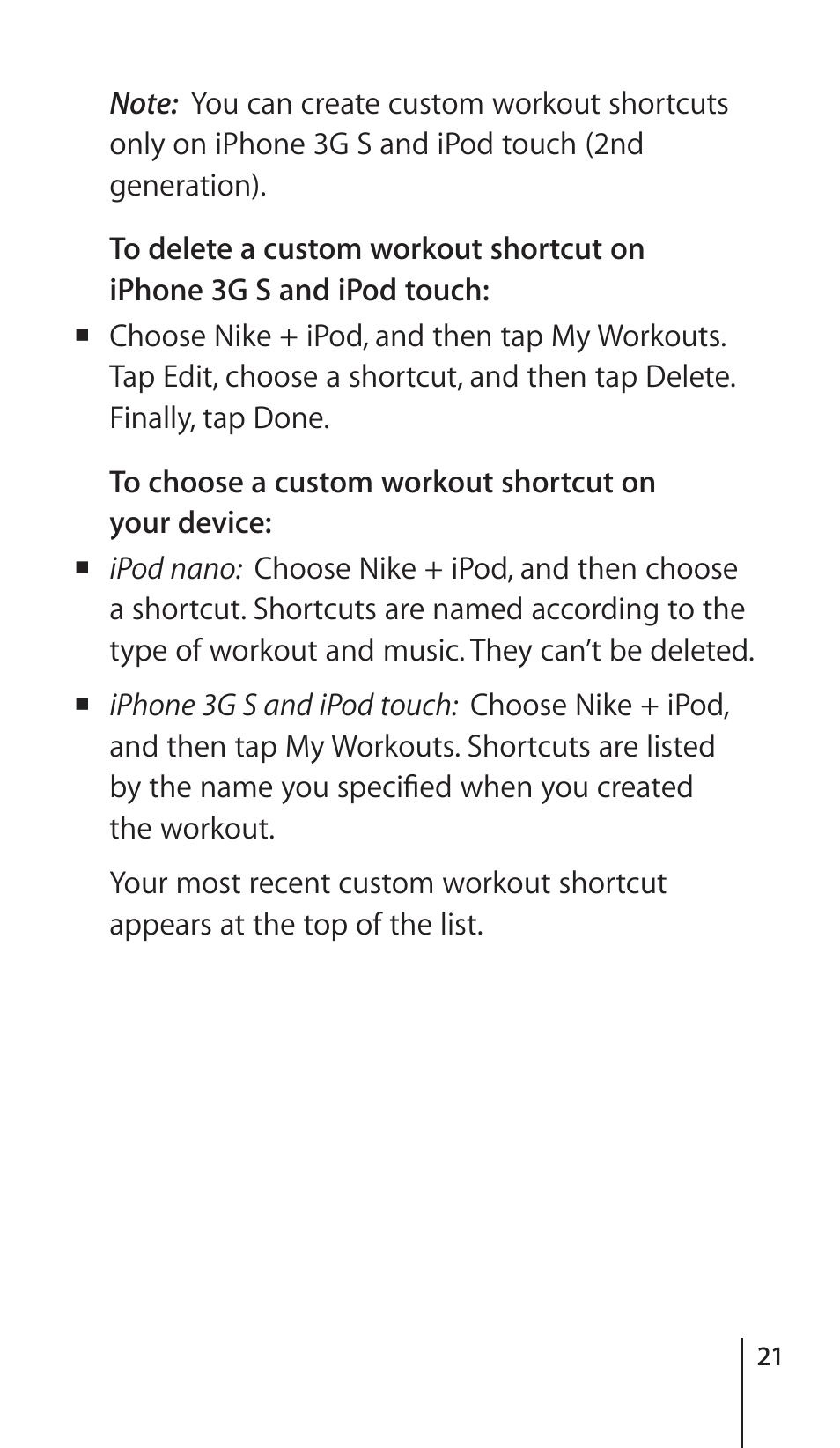 Apple Nike + iPod Sensor User Manual | Page 21 / 132