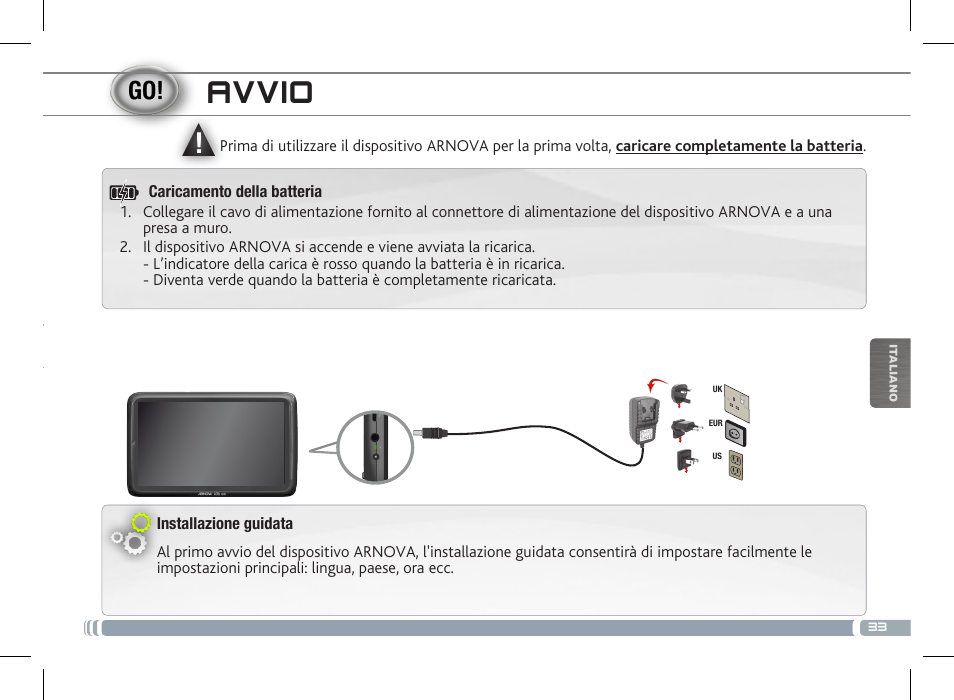 Avvio | ARNOVA 10b G3 User Manual | Page 33 / 58