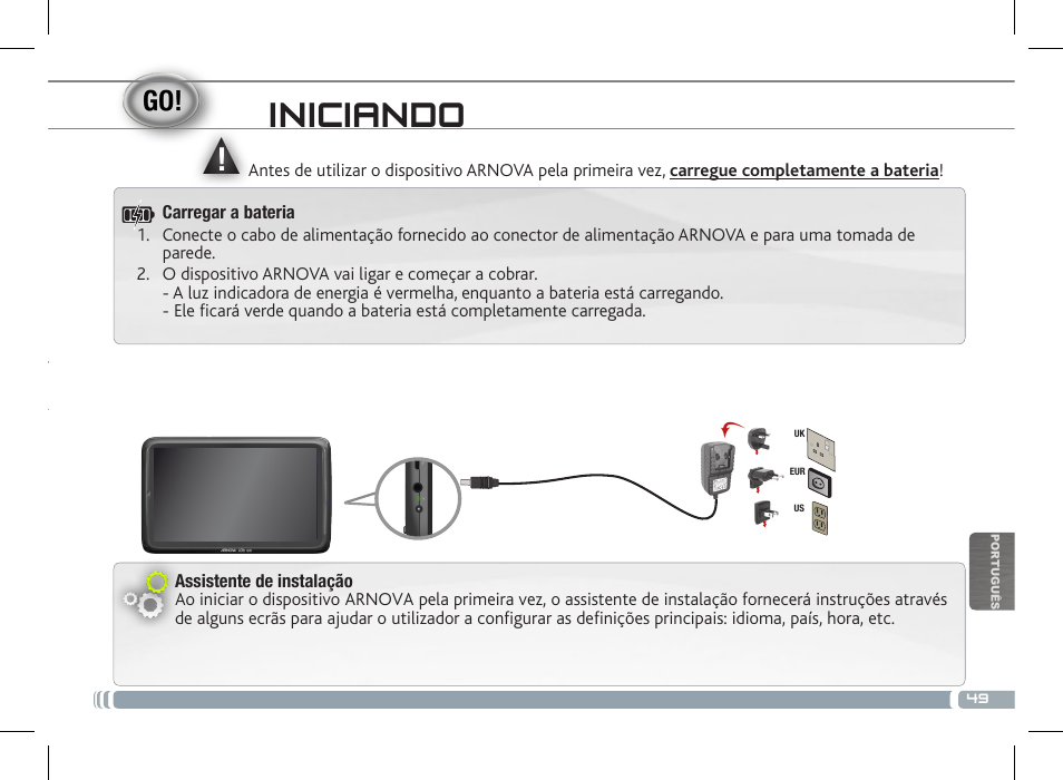 Iniciando | ARNOVA 10b G3 User Manual | Page 49 / 58