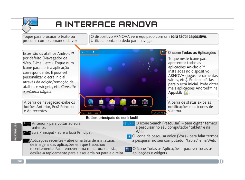 A interface arnova | ARNOVA 10b G3 User Manual | Page 52 / 58