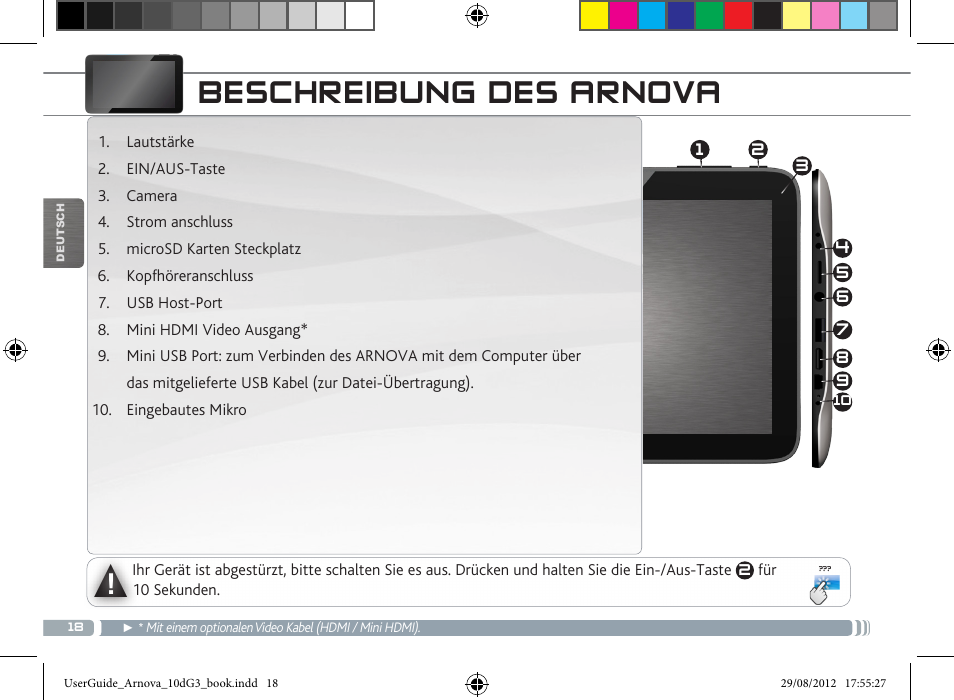 Beschreibung des arnova | ARNOVA 10d G3 User Manual | Page 18 / 66