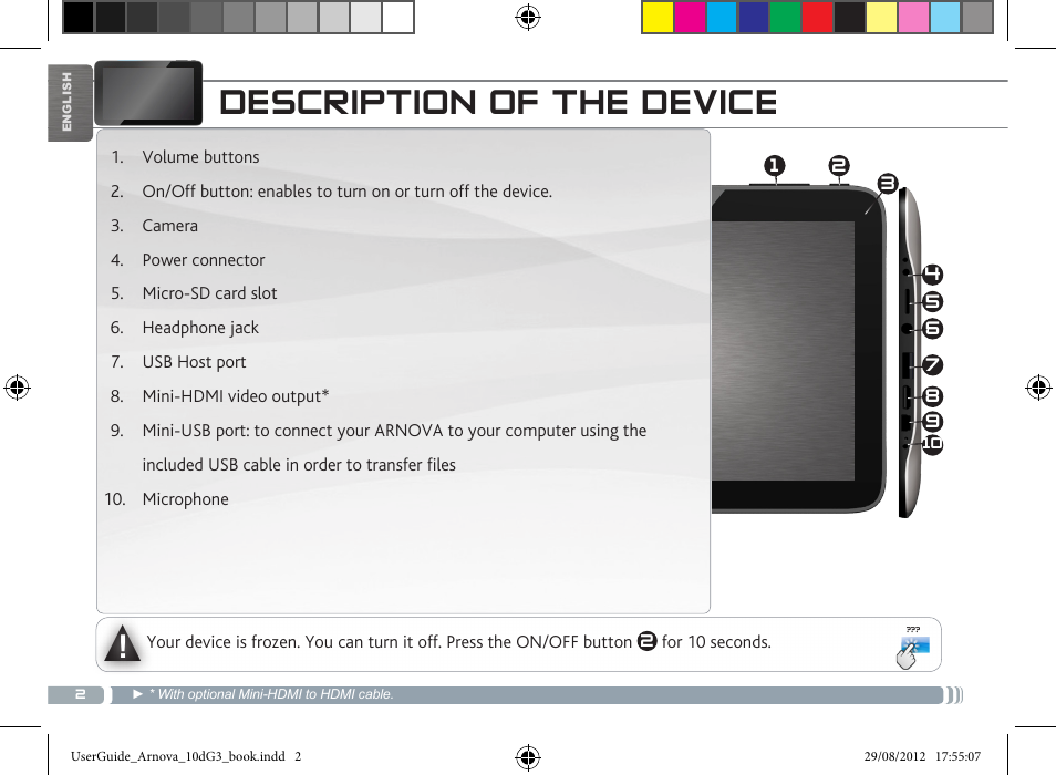 Description of the device | ARNOVA 10d G3 User Manual | Page 2 / 66