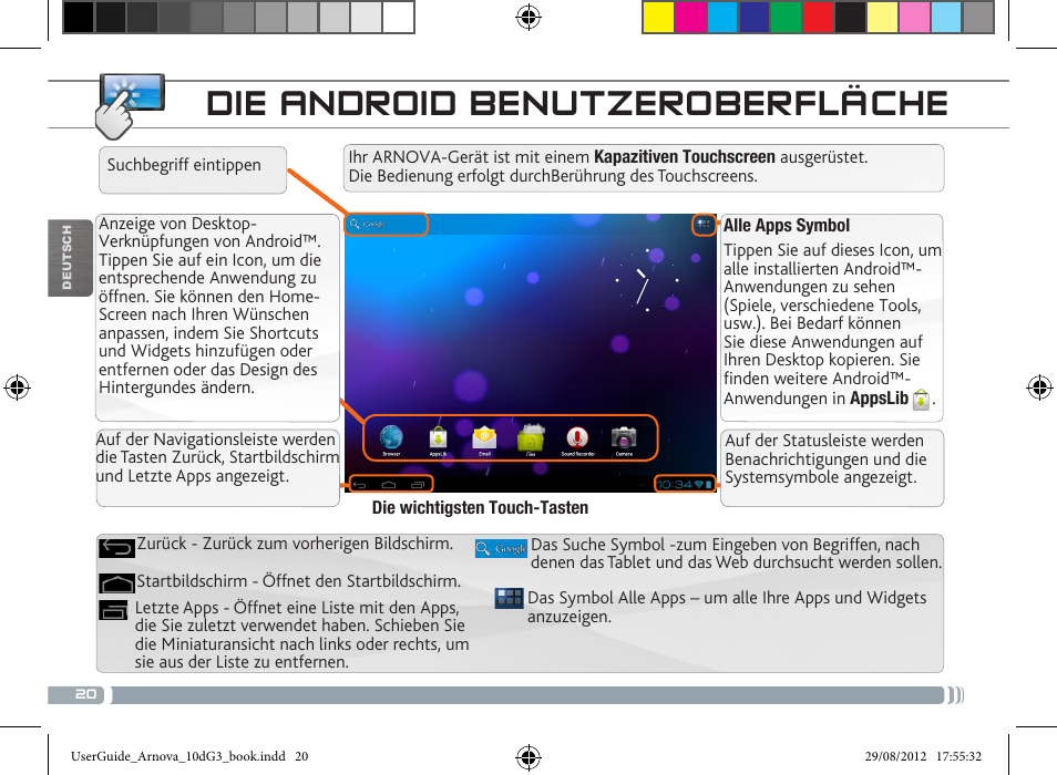 Die android benutzeroberfläche | ARNOVA 10d G3 User Manual | Page 20 / 66