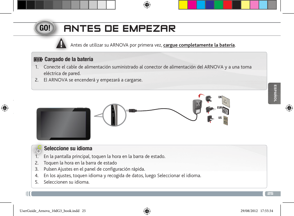 Antes de empezar | ARNOVA 10d G3 User Manual | Page 25 / 66