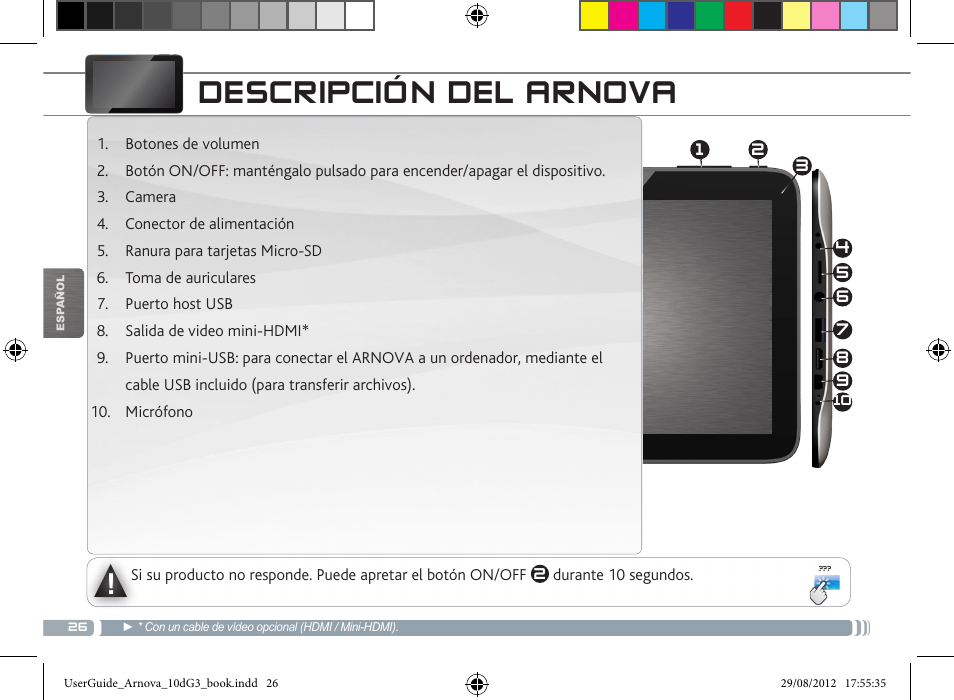 Descripción del arnova | ARNOVA 10d G3 User Manual | Page 26 / 66