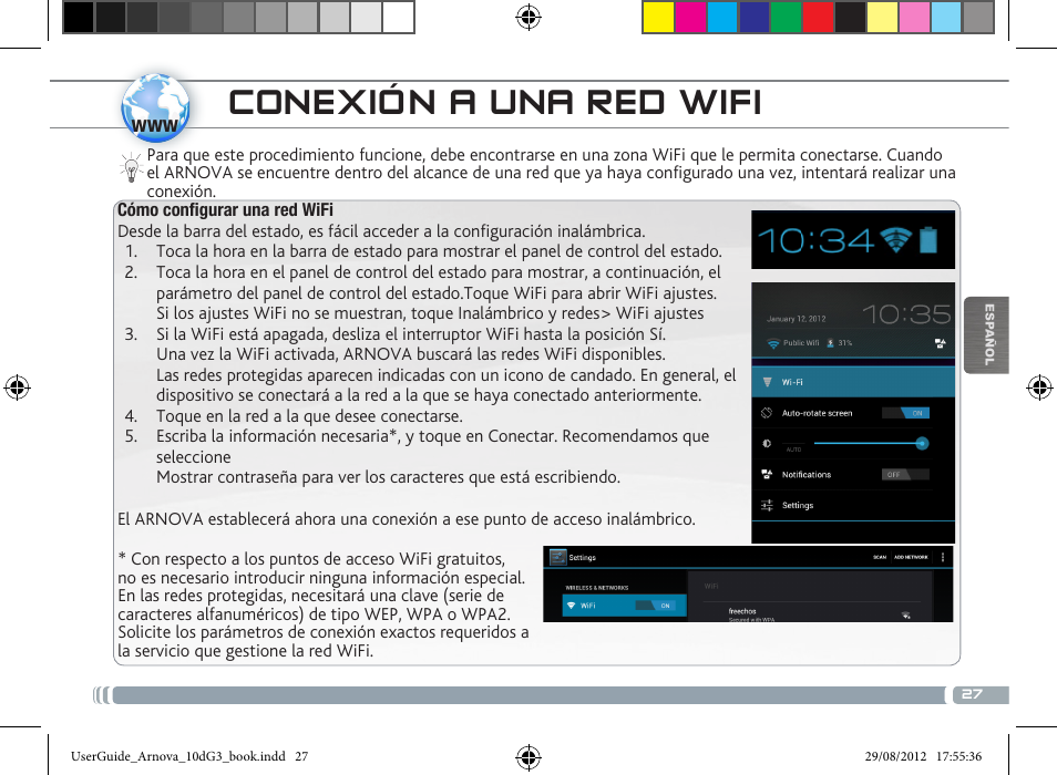 Conexión a una red wifi | ARNOVA 10d G3 User Manual | Page 27 / 66