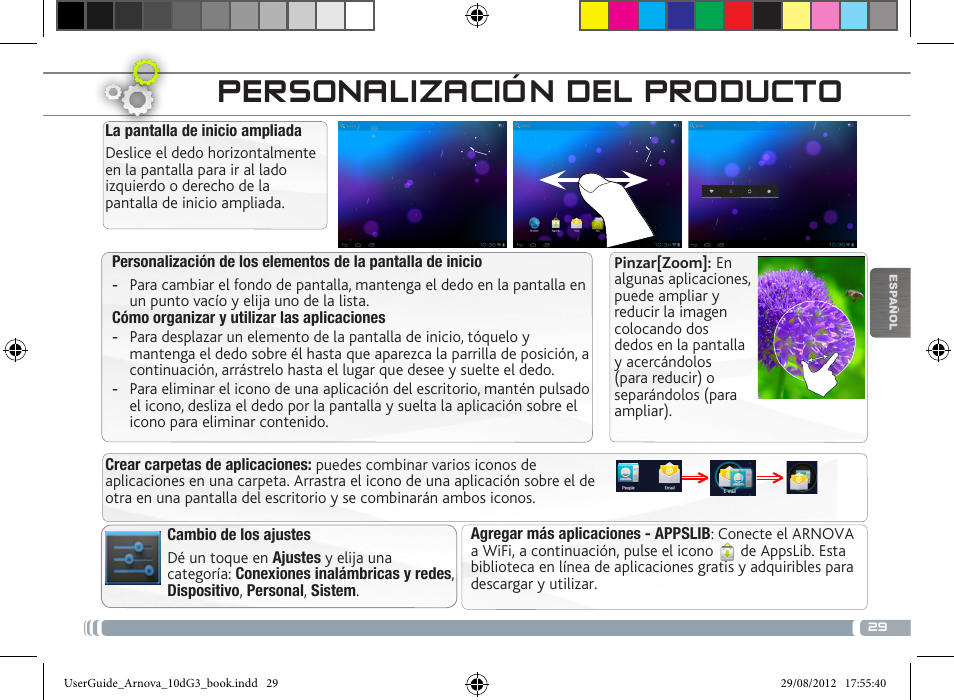 Personalización del producto | ARNOVA 10d G3 User Manual | Page 29 / 66