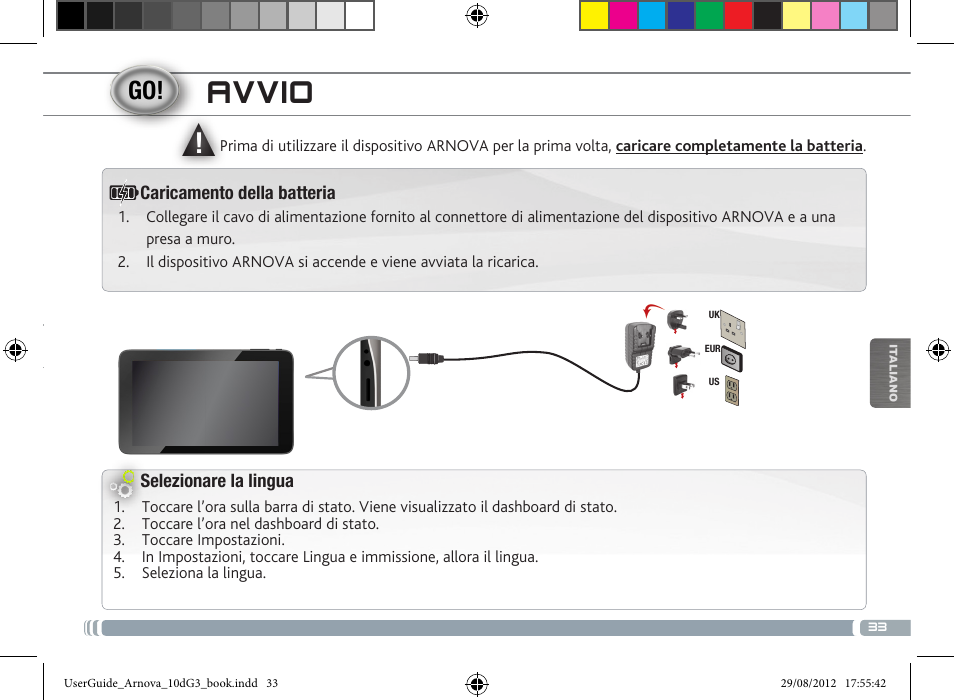 Avvio | ARNOVA 10d G3 User Manual | Page 33 / 66