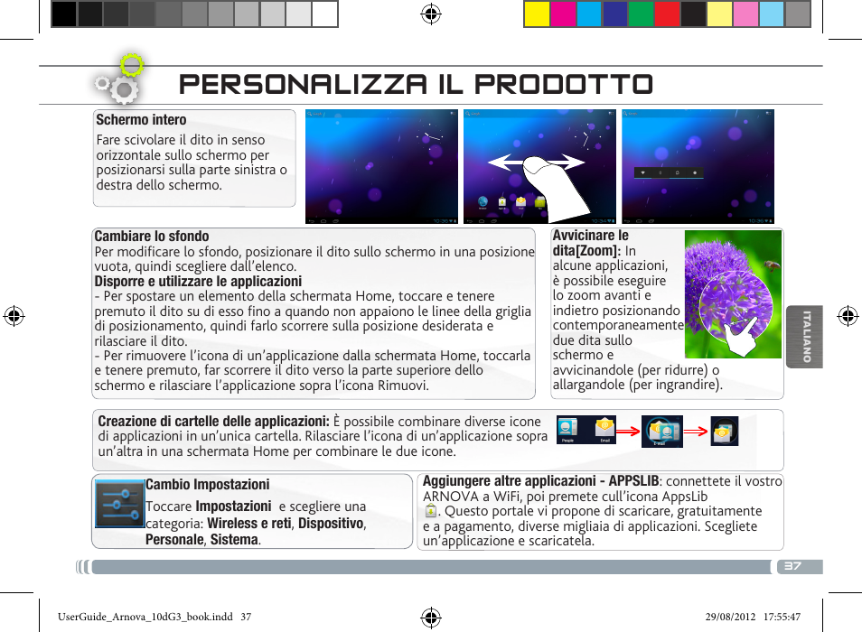 Personalizza il prodotto | ARNOVA 10d G3 User Manual | Page 37 / 66