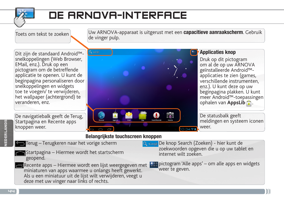 De arnova-interface | ARNOVA 7b G3 User Manual | Page 44 / 58