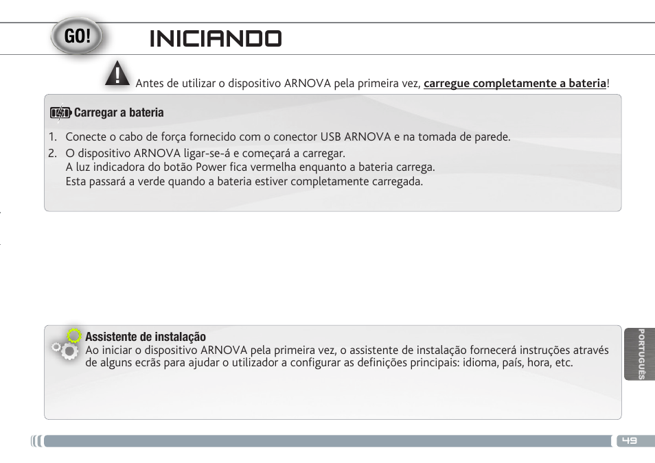 Iniciando | ARNOVA 7b G3 User Manual | Page 49 / 58