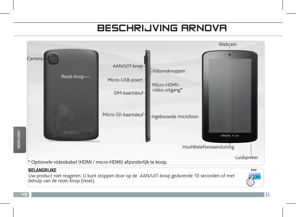 Beschrijving arnova | ARNOVA 7c G3 User Manual | Page 42 / 58