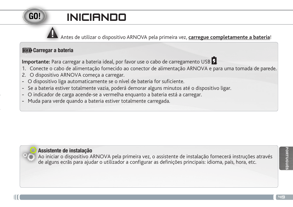 Iniciando | ARNOVA 7d G3 User Manual | Page 49 / 58