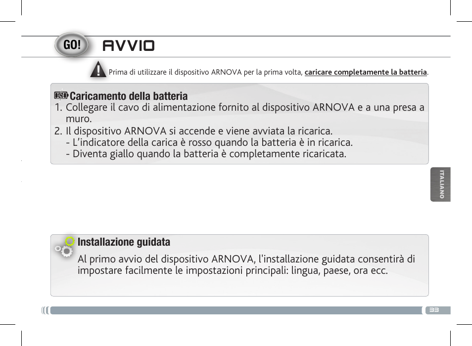 Avvio | ARNOVA 7f G3 User Manual | Page 33 / 58