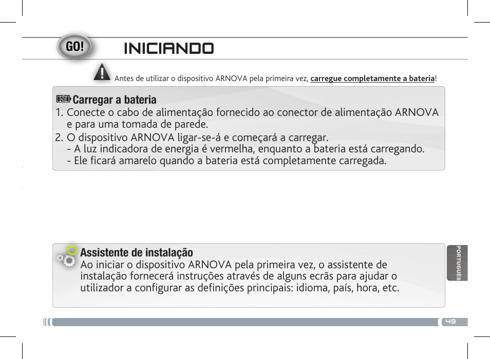 Iniciando | ARNOVA 7f G3 User Manual | Page 49 / 58