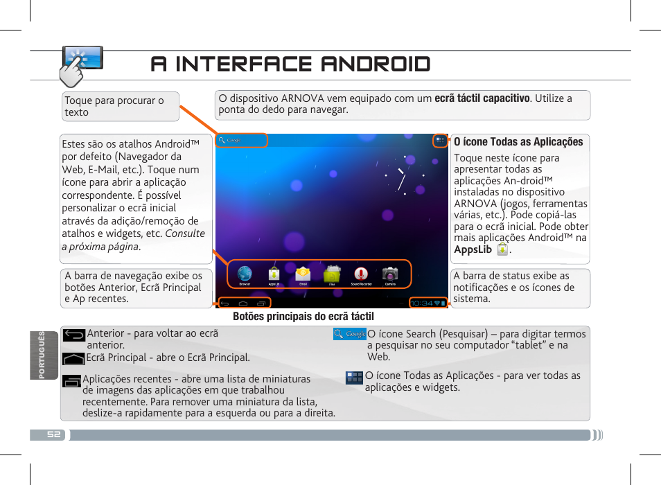 A interface android | ARNOVA 7f G3 User Manual | Page 52 / 58