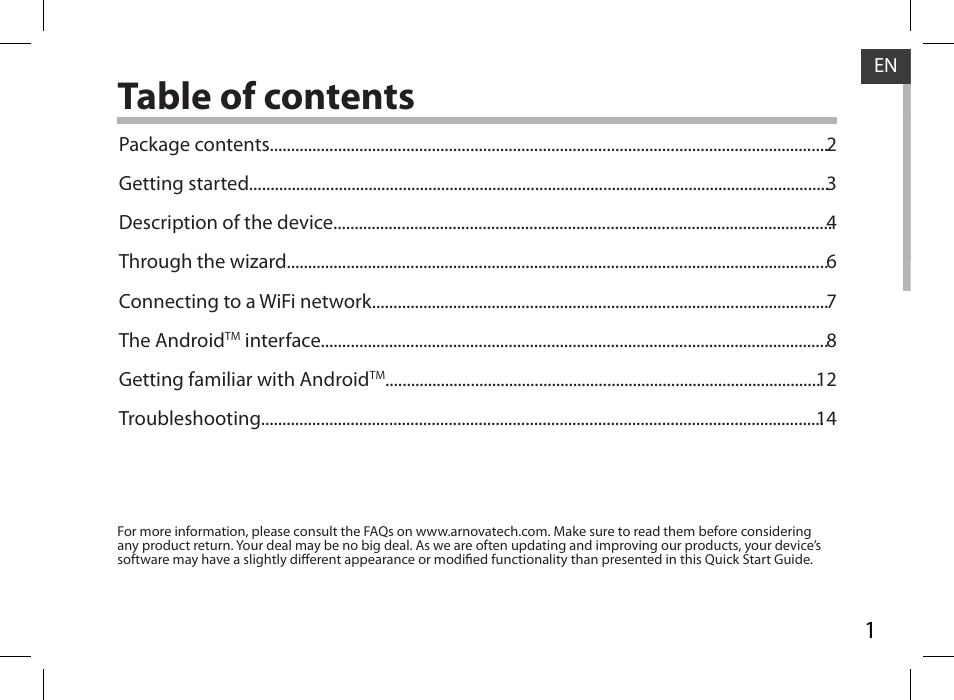 ARNOVA 7i G3 User Manual | 114 pages