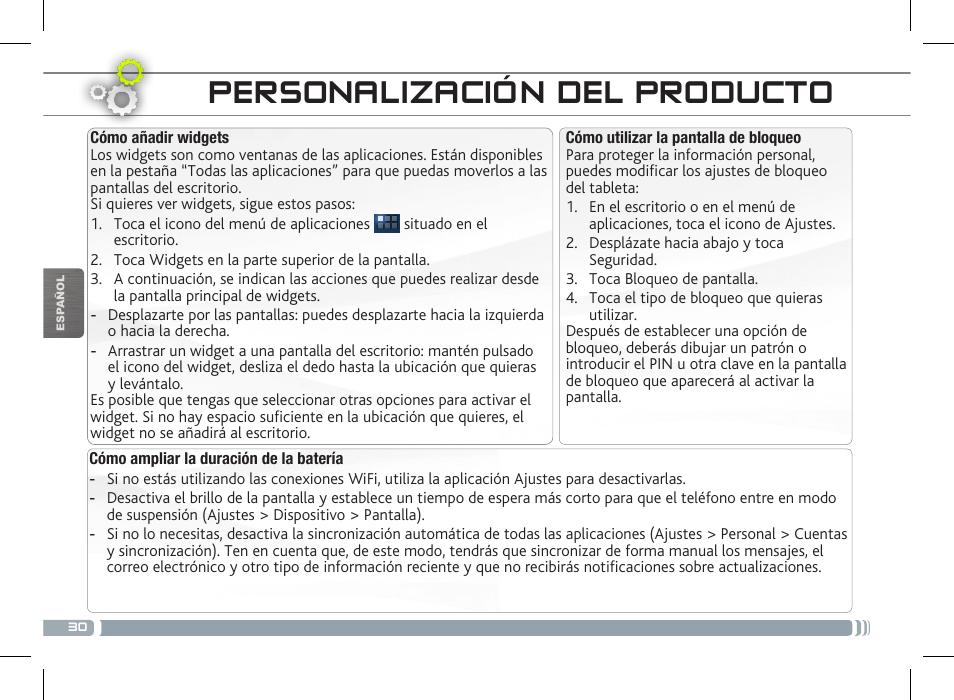ARNOVA 8c G3 User Manual | Page 30 / 58