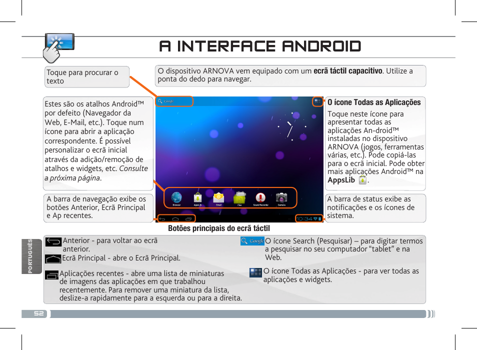 A interface android | ARNOVA 8c G3 User Manual | Page 52 / 58