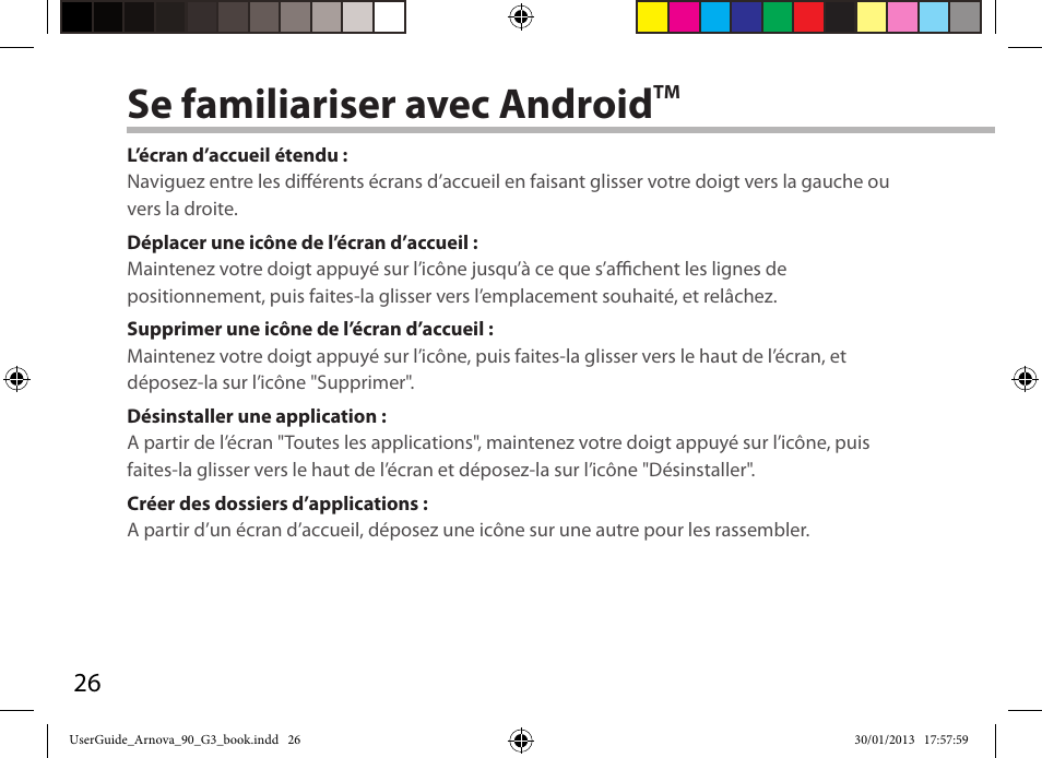 Se familiariser avec android | ARNOVA 90 G3 User Manual | Page 26 / 114