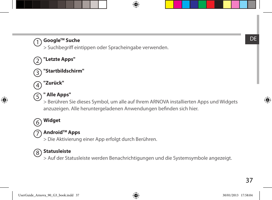 ARNOVA 90 G3 User Manual | Page 37 / 114