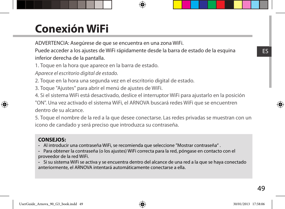 Conexión wifi | ARNOVA 90 G3 User Manual | Page 49 / 114