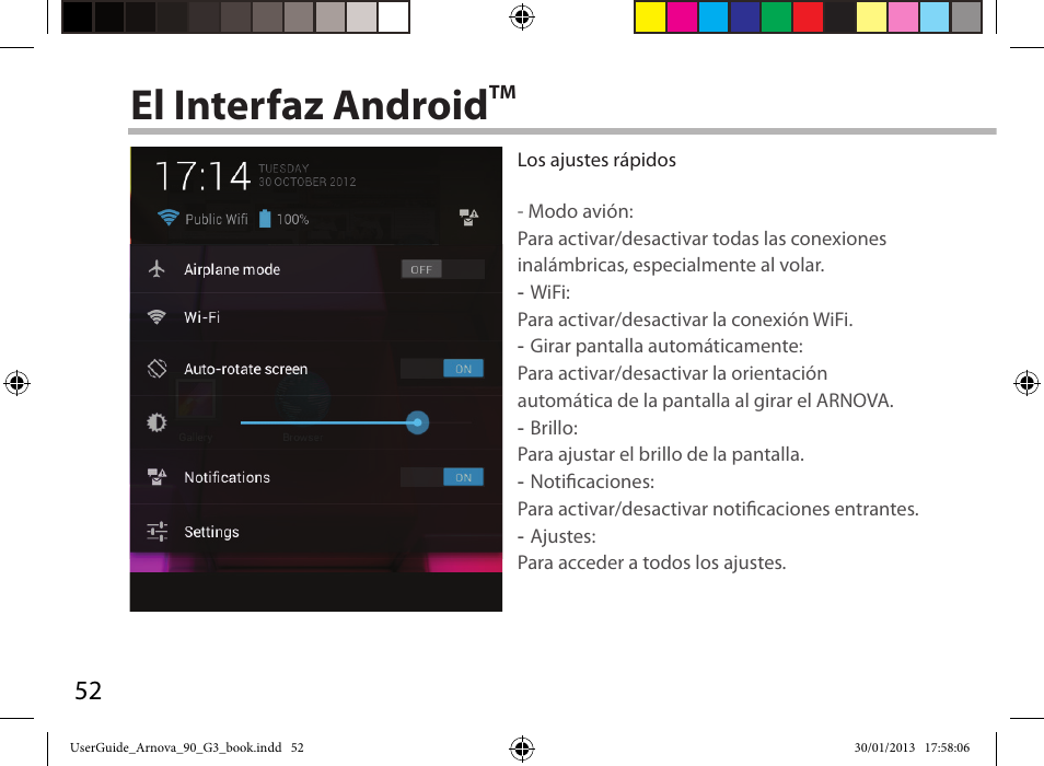 El interfaz android | ARNOVA 90 G3 User Manual | Page 52 / 114