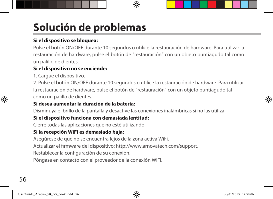 Solución de problemas | ARNOVA 90 G3 User Manual | Page 56 / 114