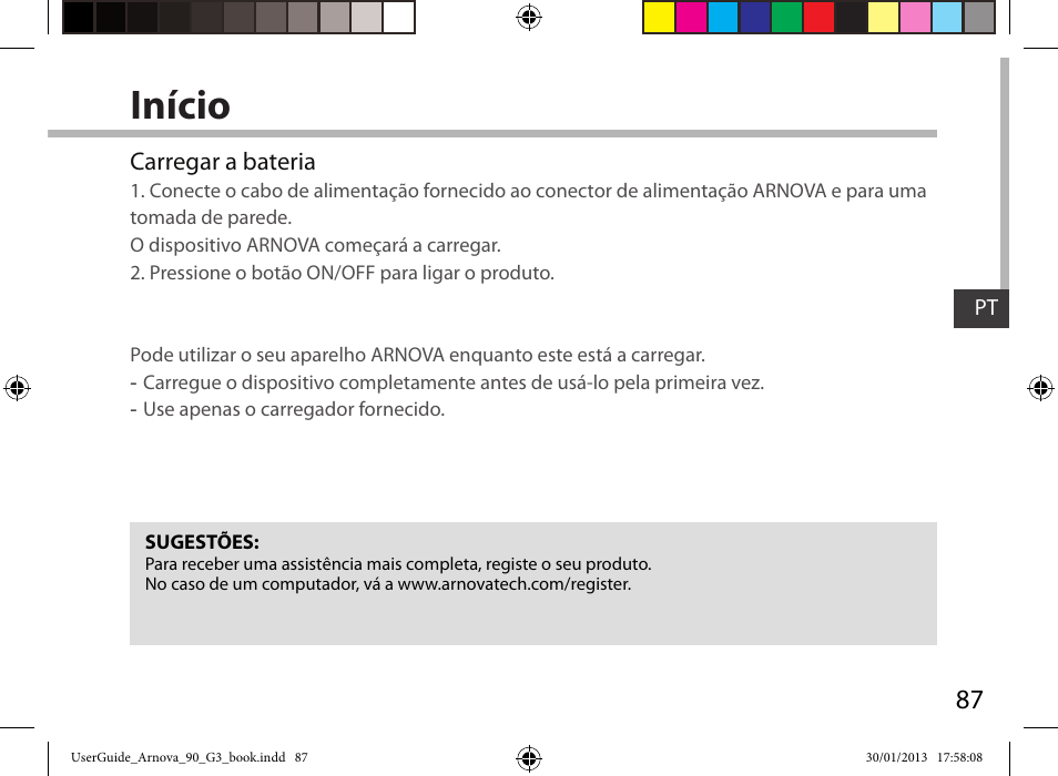 Início | ARNOVA 90 G3 User Manual | Page 87 / 114