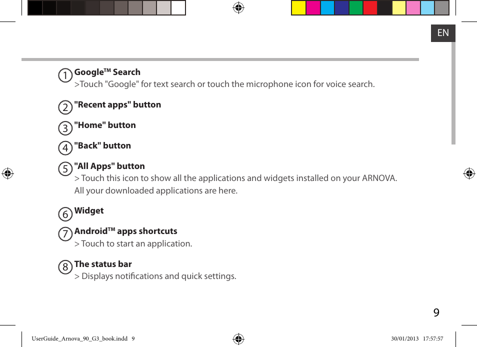 ARNOVA 90 G3 User Manual | Page 9 / 114