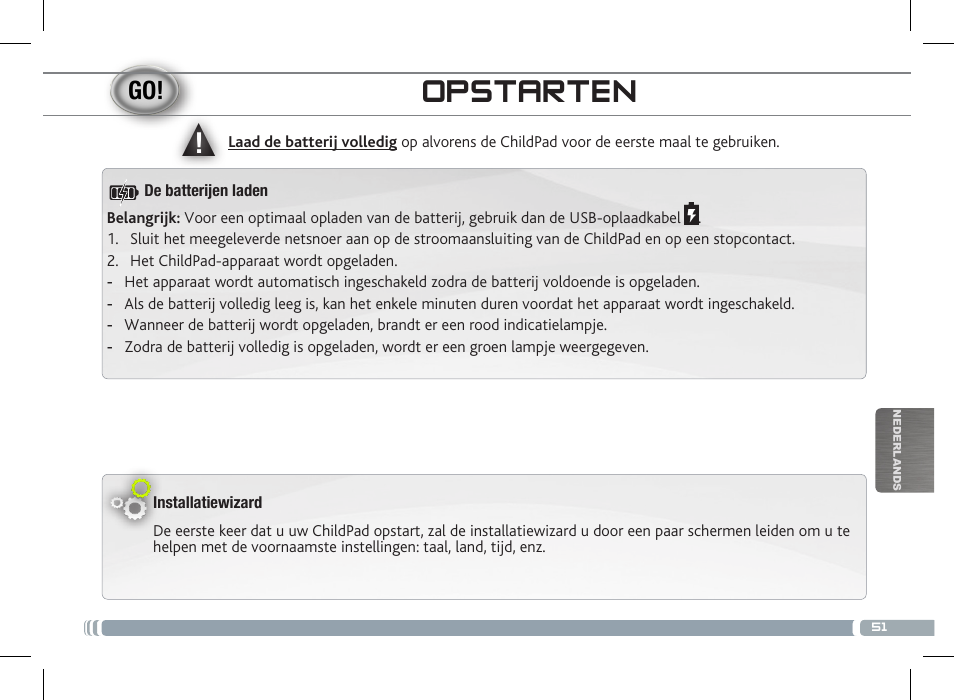 Opstarten | ARNOVA ChildPadUser Guide User Manual | Page 51 / 71