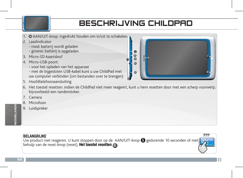 Wifi-netwerkverbinding beschrijving childpad | ARNOVA ChildPadUser Guide User Manual | Page 52 / 71