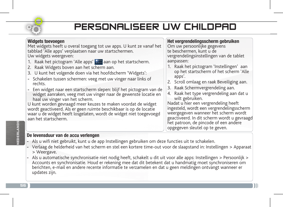 Media overzetten personaliseer uw childpad | ARNOVA ChildPadUser Guide User Manual | Page 56 / 71