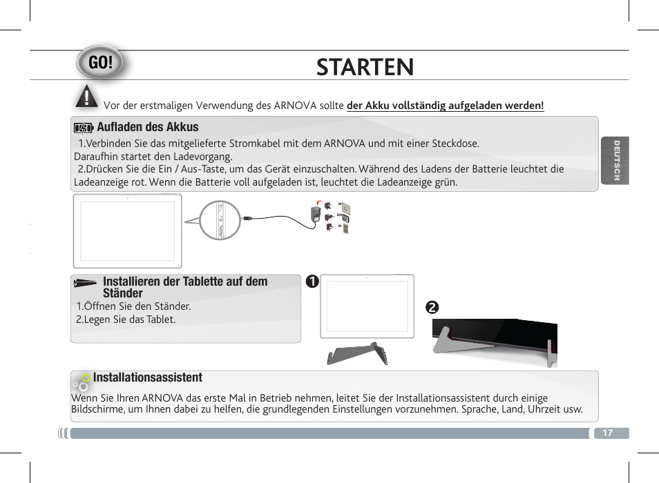 Besoin d’aide, Starten | ARNOVA FamilyPad User Manual | Page 17 / 66