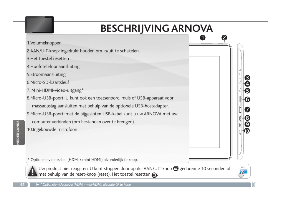 Beschrijving arnova | ARNOVA FamilyPad User Manual | Page 42 / 66