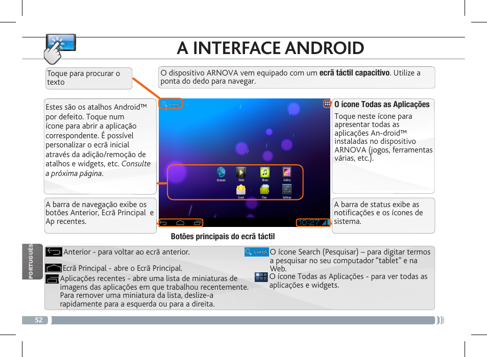 A interface android | ARNOVA FamilyPad User Manual | Page 52 / 66